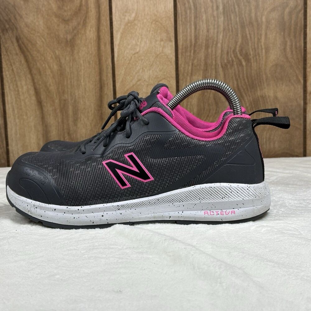 New Balance Logic Safety Toe Work Shoes Womens 7.5 D Gray Pink EH PR